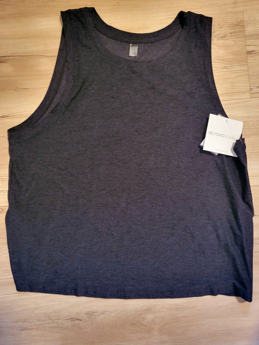 Beyond Yoga Charcoal Sleeveless Muscle Tank
